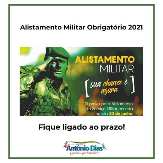 FIQUE LIGADO - ALISTAMENTO MILITAR OBRIGATÓRIO 2021