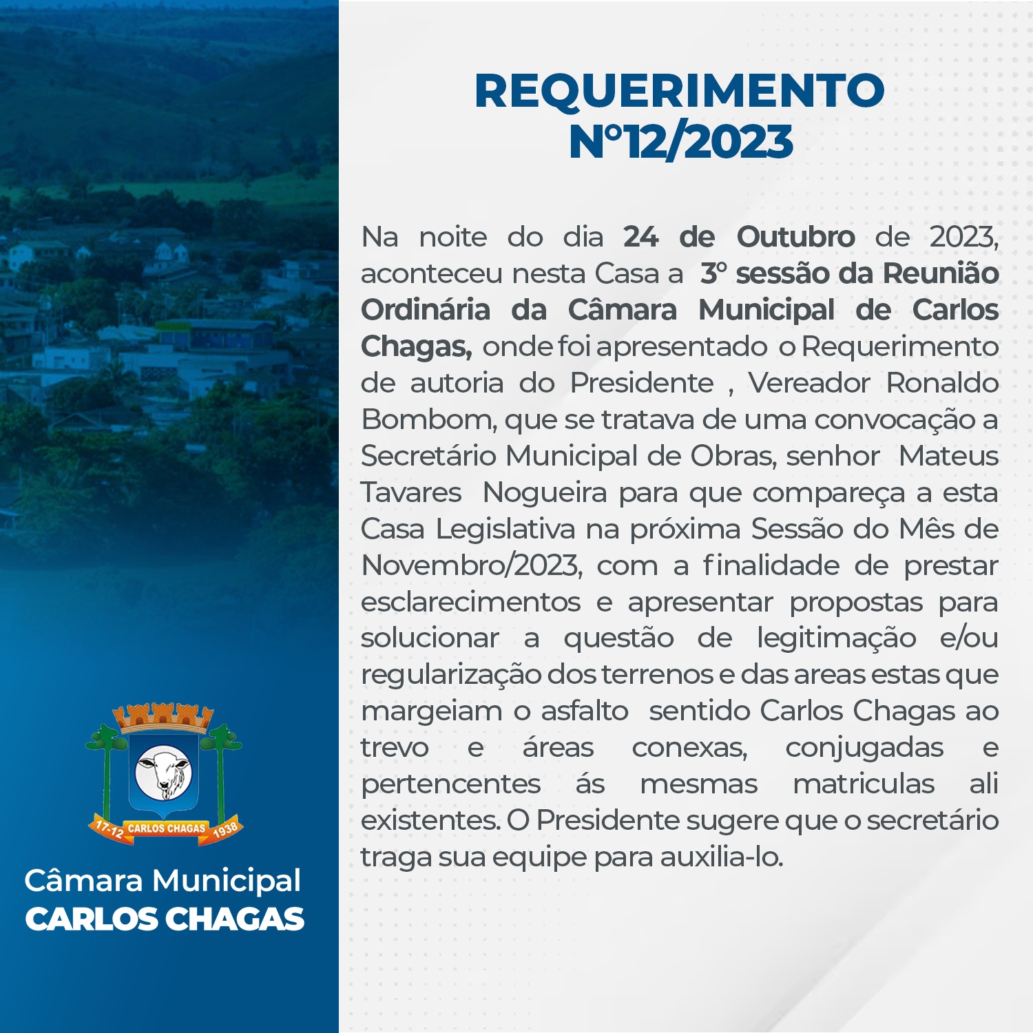 REQUERIMENTO Nº 012/2023