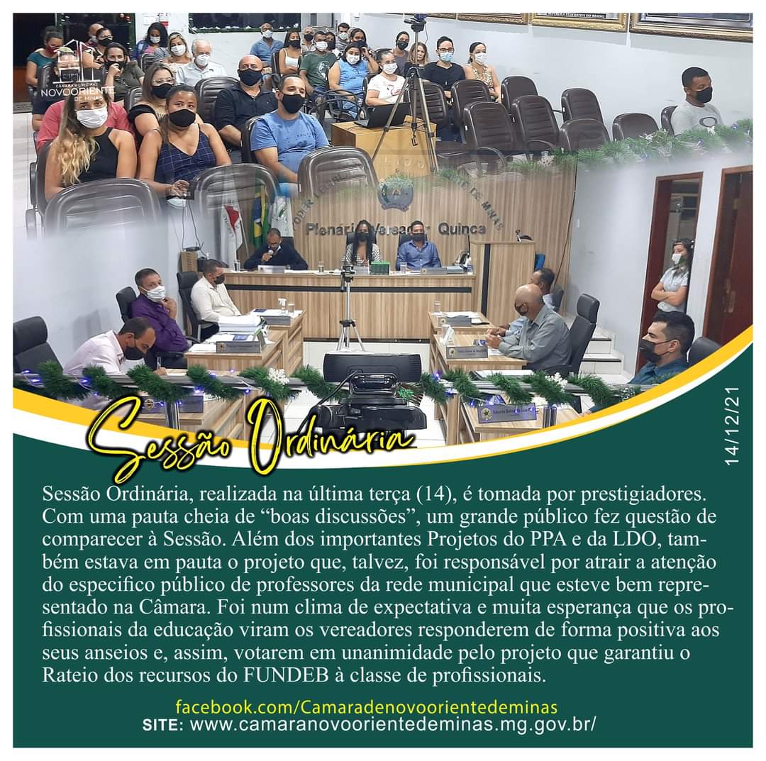 SESSÃO ORDINÁRIA 14/12/2021