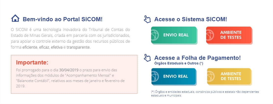 Aviso importante - Atualização Portal da Transparência