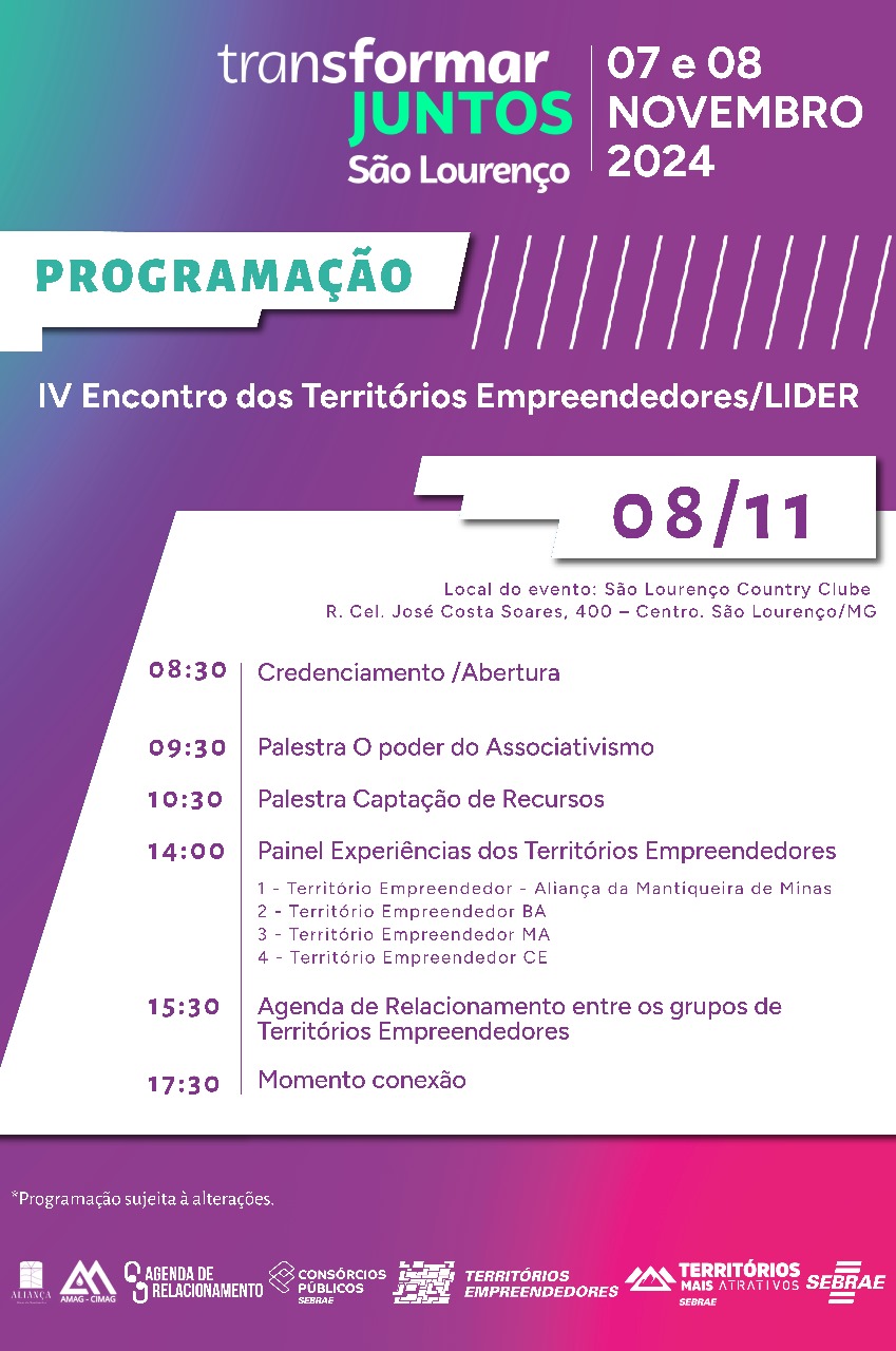 2⁰ ENCONTRO DOS TERRITÓRIOS EMPREENDEDORES / LIDER