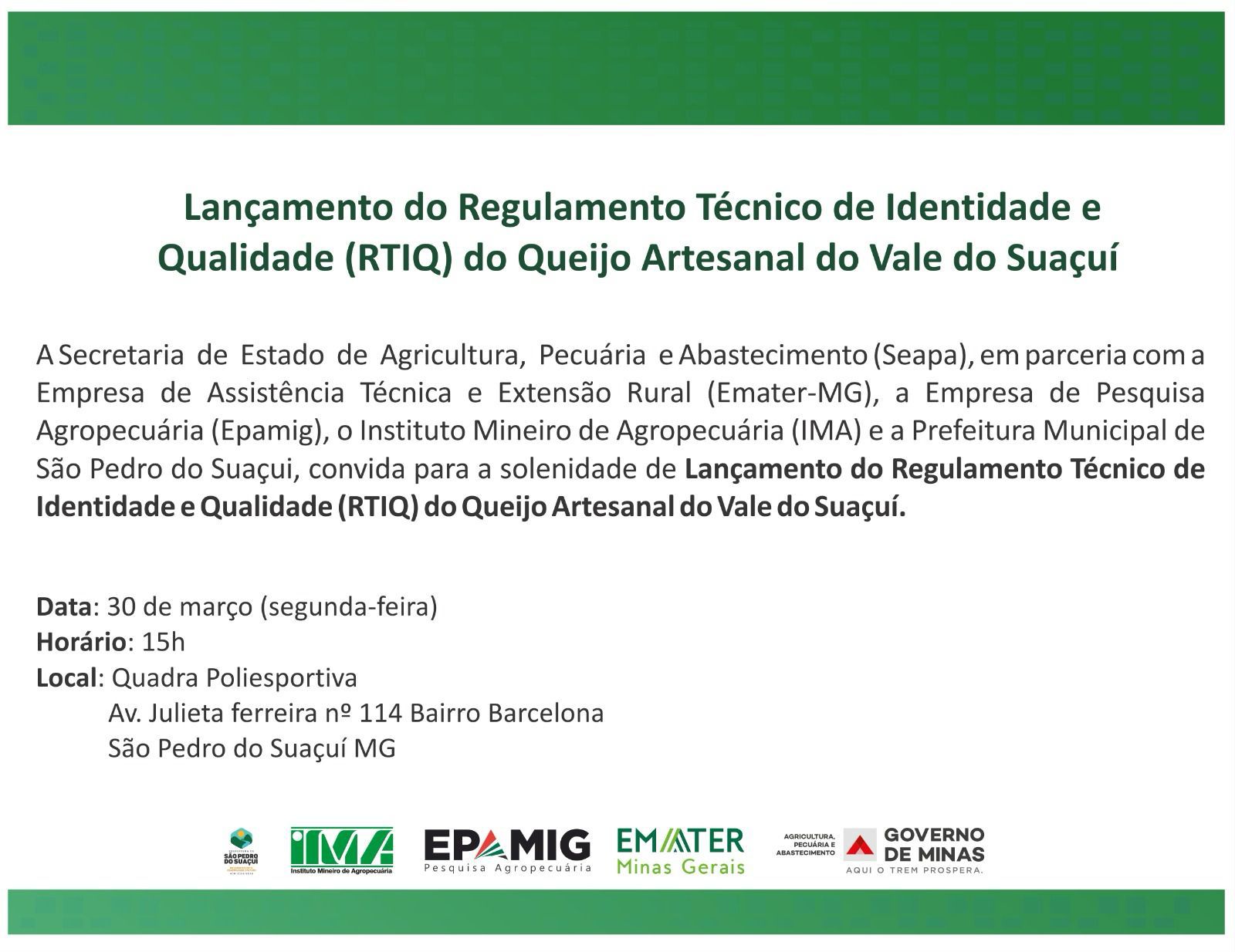 CONVITE À POPULAÇÃO!