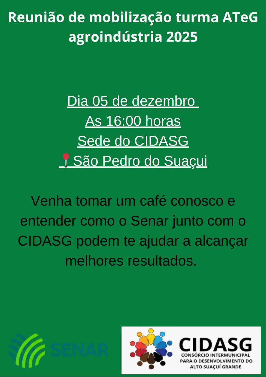 REUNIÃO PARA MOBILIZAÇÃO TURMA ATeG AGROINDÚSTRIA 2025