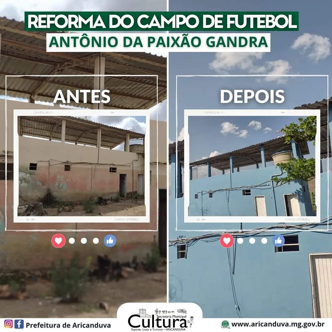 REFORMA CAMPO DE FUTEBOL ANTÔNIO DA PAIXÃO GANDRA