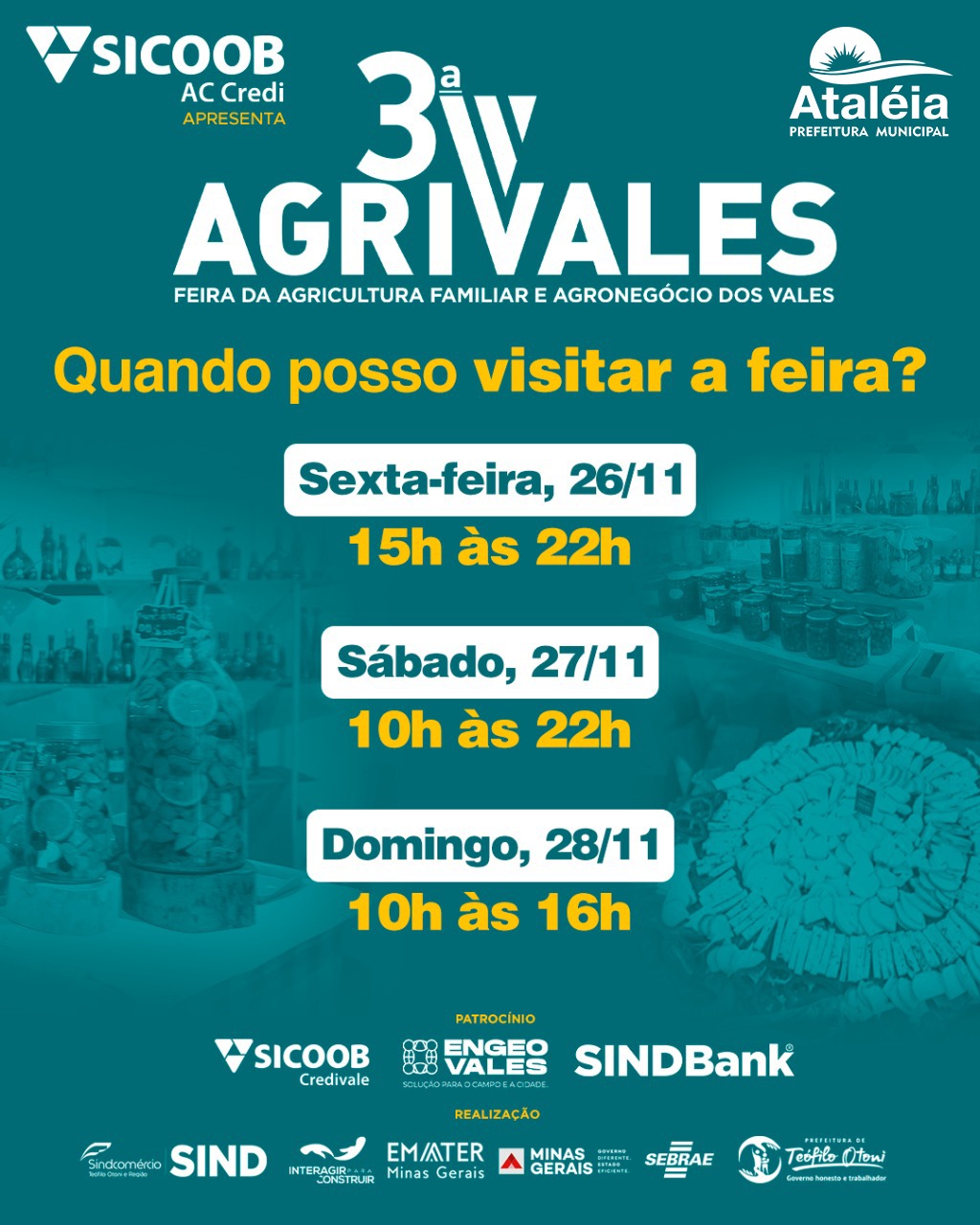 ATALÉIA PARTICIPARÁ DA 3ª EDIÇÃO DA AGRIVALES