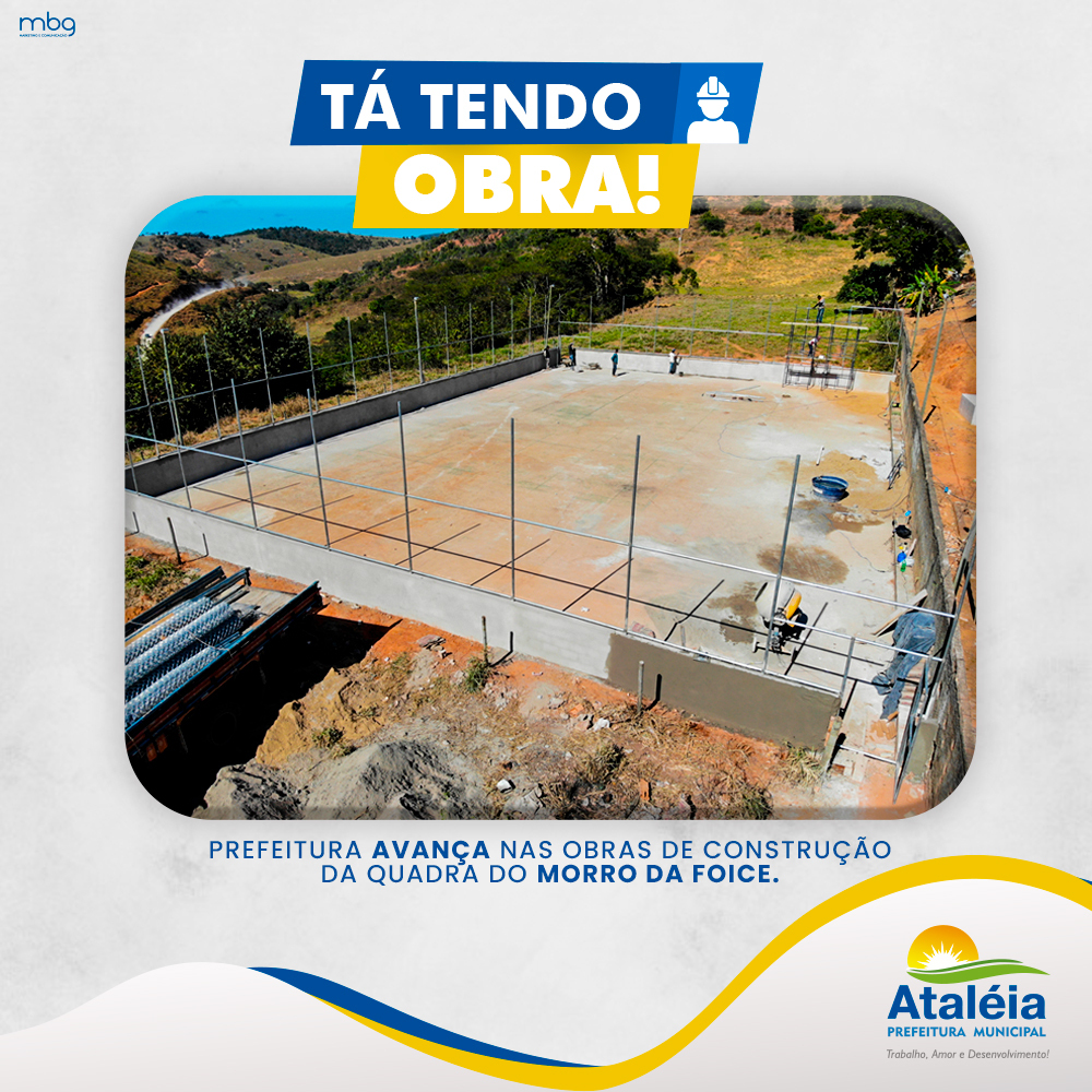 OBRAS DE REVITALIZAÇÃO DA QUADRA ESPORTIVA DO MORRO ...