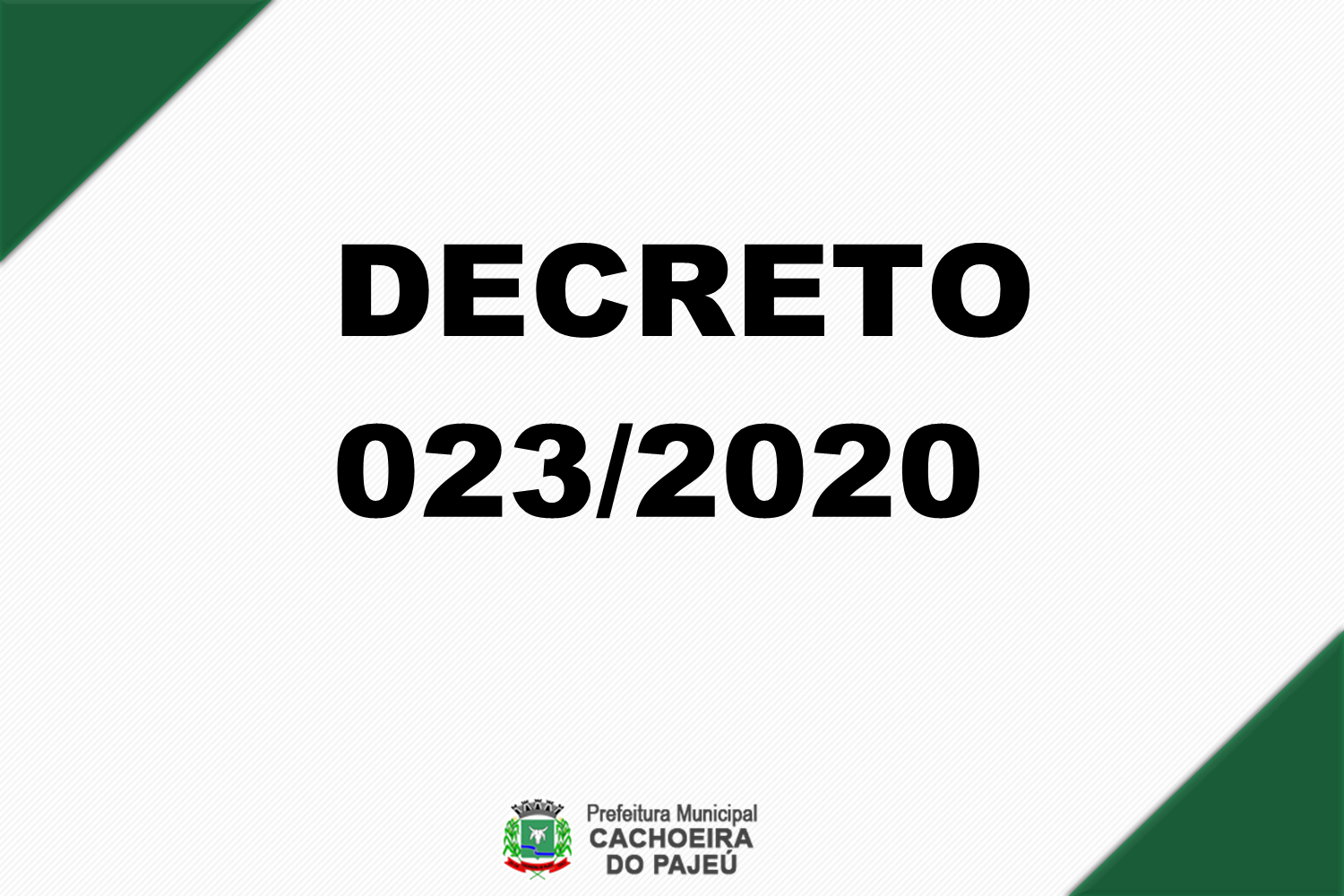 DECRETO 023/2020 - RECESSO ESCOLAR