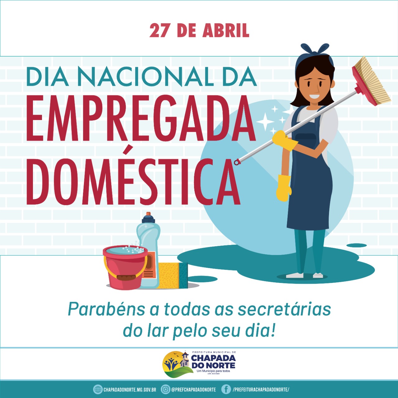 27 DE ABRIL, DIA NACIONAL DA EMPREGADA DOMÉSTICA!