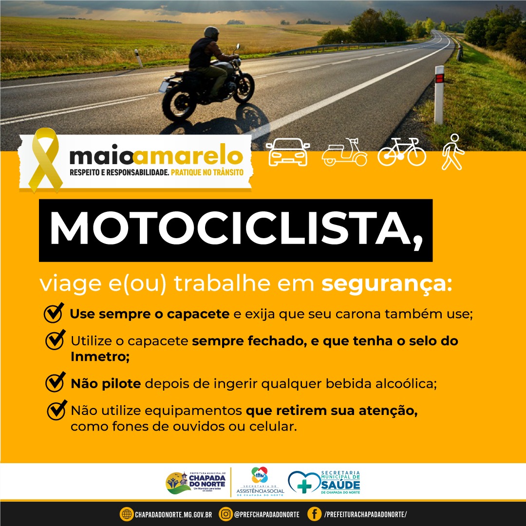 MAIO AMARELO - MOTOCICLISTA