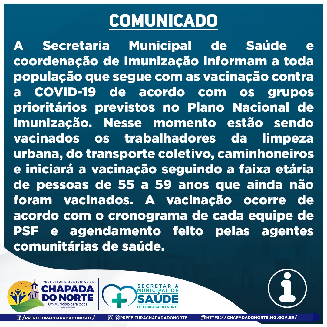 VACINAÇÃO CONTRA A COVID 19 OCORRE DE ACORDO COM O C...