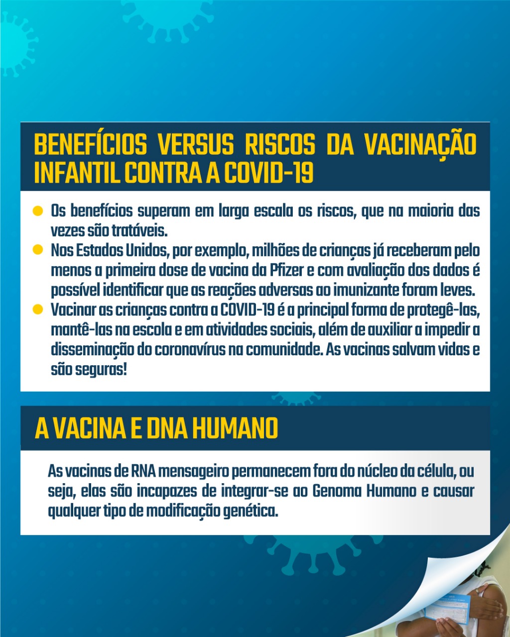 VACINAÇÃO EM CRIANÇAS DE 05 A 11 ANOS CONTRA COVID-19