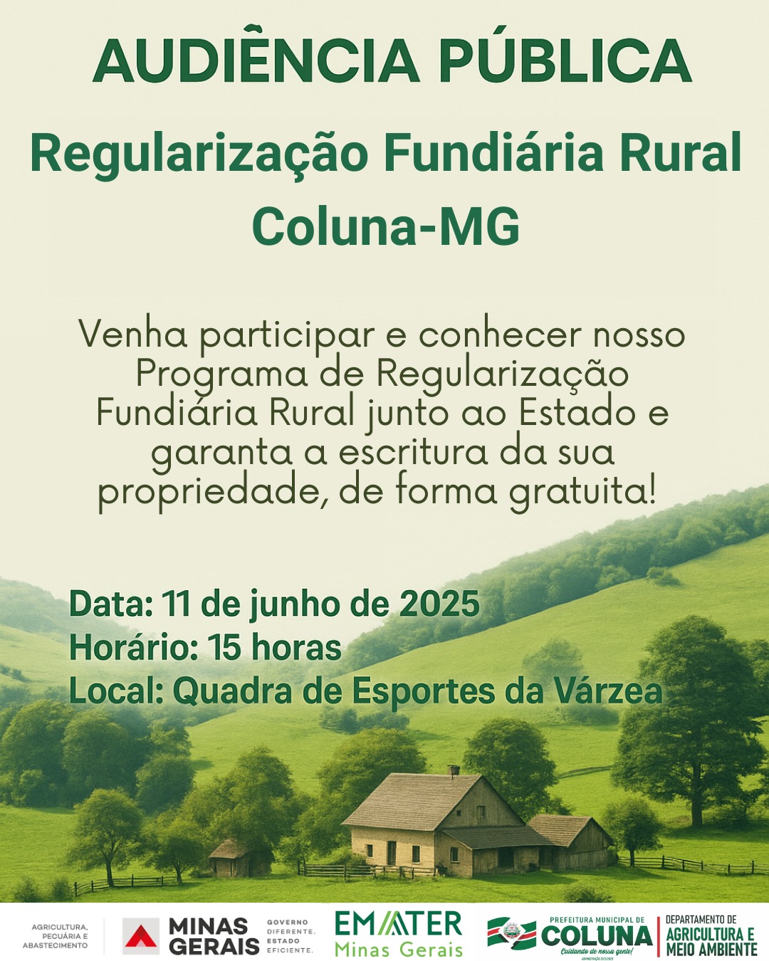 AUDIÊNCIA PÚBLICA – REGULARIZAÇÃO FUNDIÁRIA RURAL