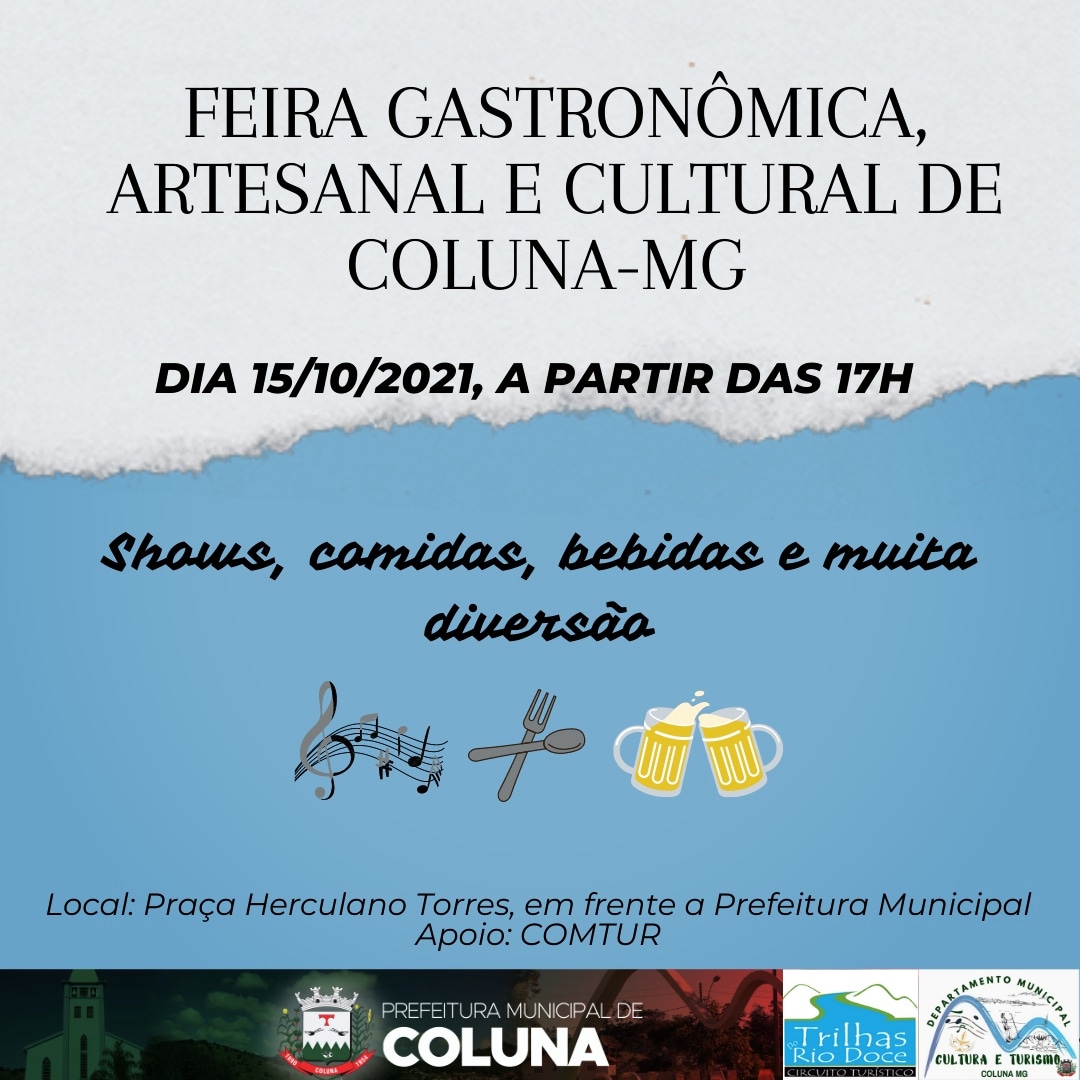 FEIRA GASTRONÔMICA ARTESANAL E CULTURAL DE COLUNA-MG