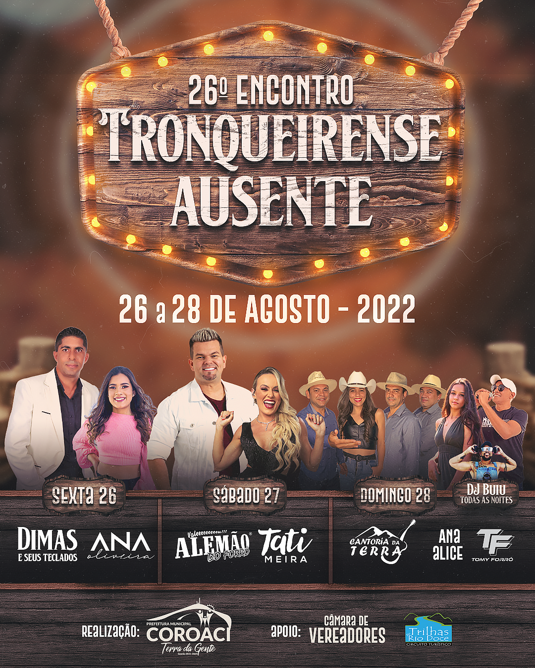26° ENCONTRO TRONQUEIRENSE AUSENTE, 26 A 28 AGOSTO D...