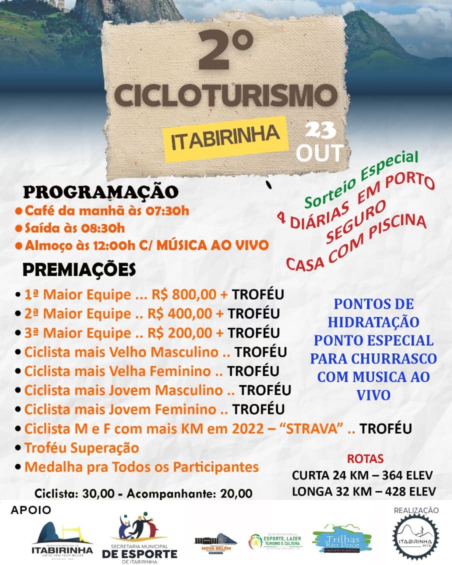 2º CICLOTURISMO DE ITABIRINHA