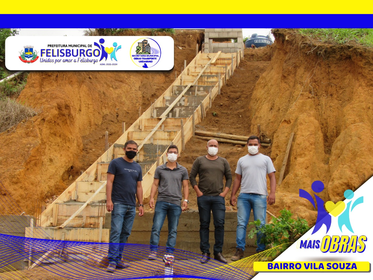 CONCLUSÃO DE MAIS UMA ETAPA DA ESCADARIA PARA ESCOAM...