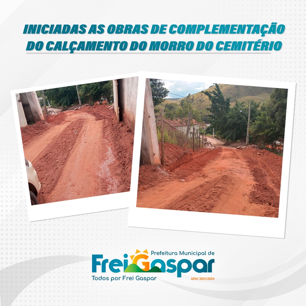 INICIADAS AS OBRAS DE COMPLEMENTAÇÃO DO CALÇAMENTO D...