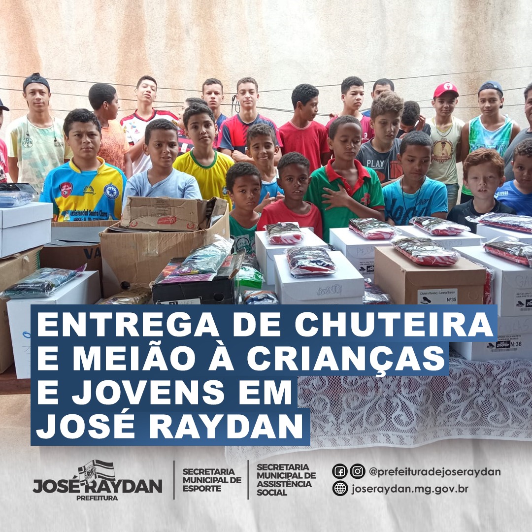 ENTREGA DE CHUTEIRAS E MEIÕES PARA CRIANÇAS E JOVENS...