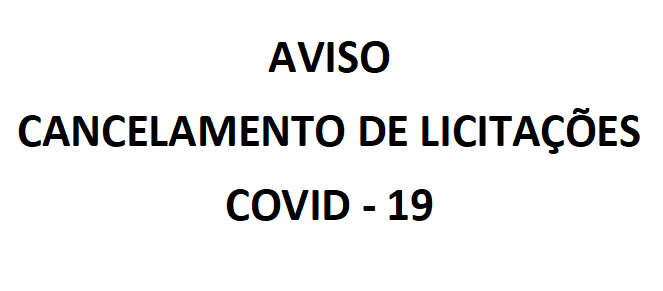 AVISO DE CANCELAMENTO