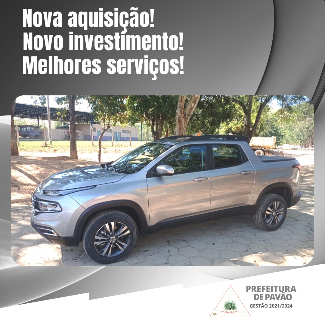 NOVA AQUISIÇÃO DA PREFEITURA DE PAVÃO
