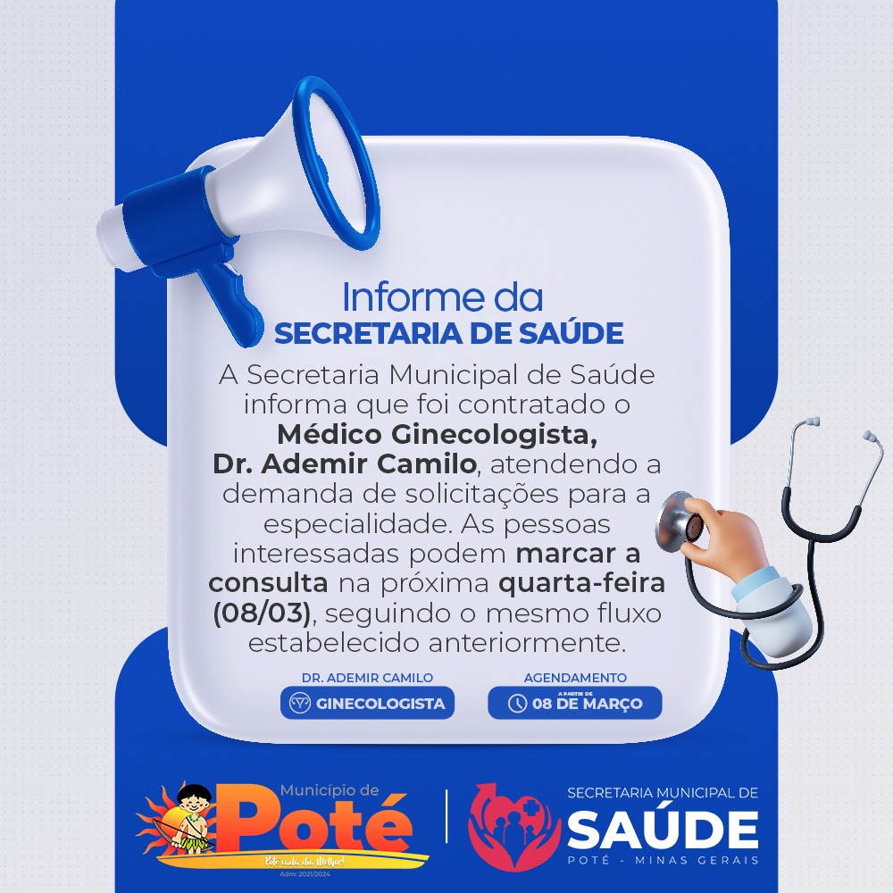 A SECRETARIA MUNICIPAL DE SAÚDE INFORMA QUE FOI CONT...