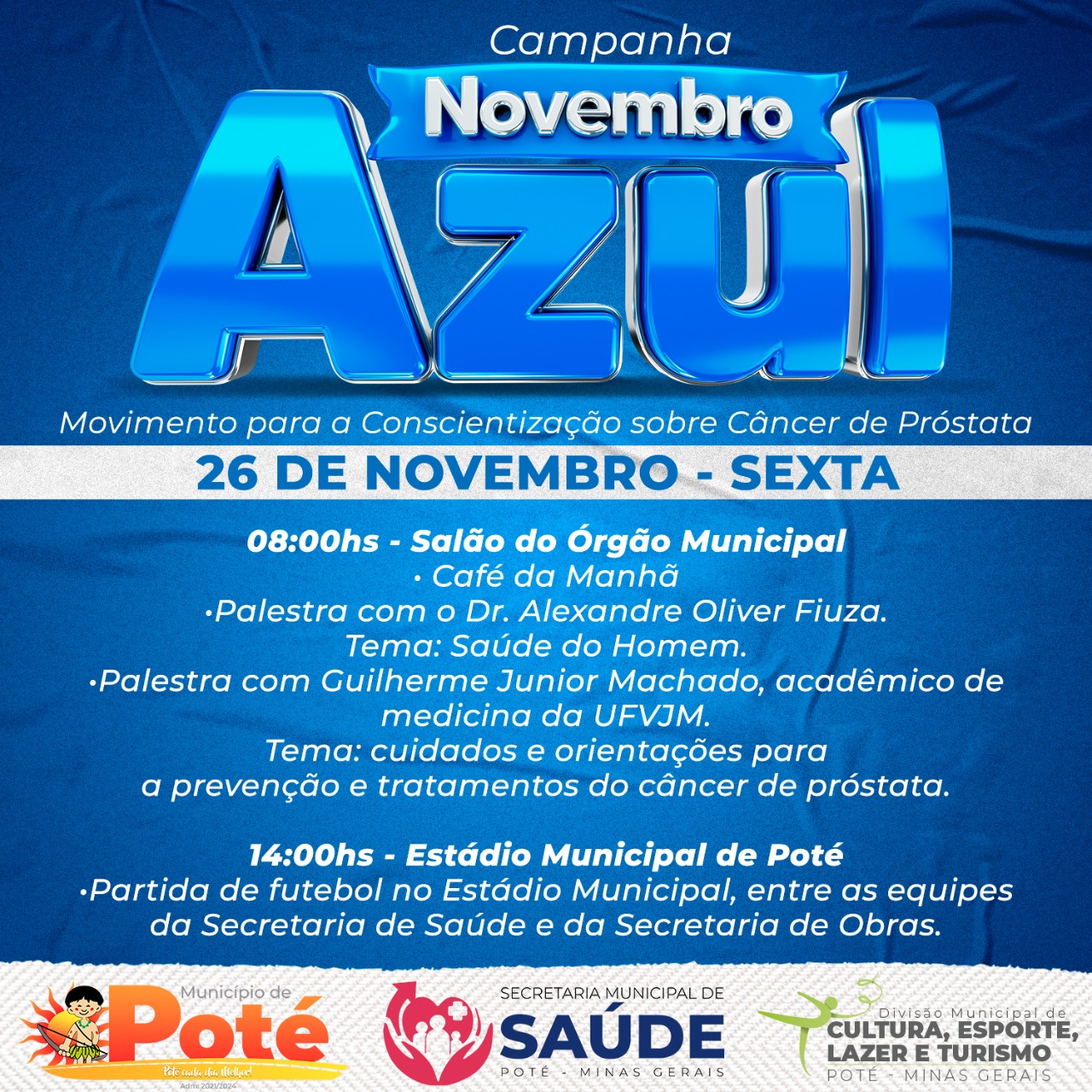 CAMPANHA NOVEMBRO AZUL – CONSCIENTIZAÇÃO DA SAÚDE MA...