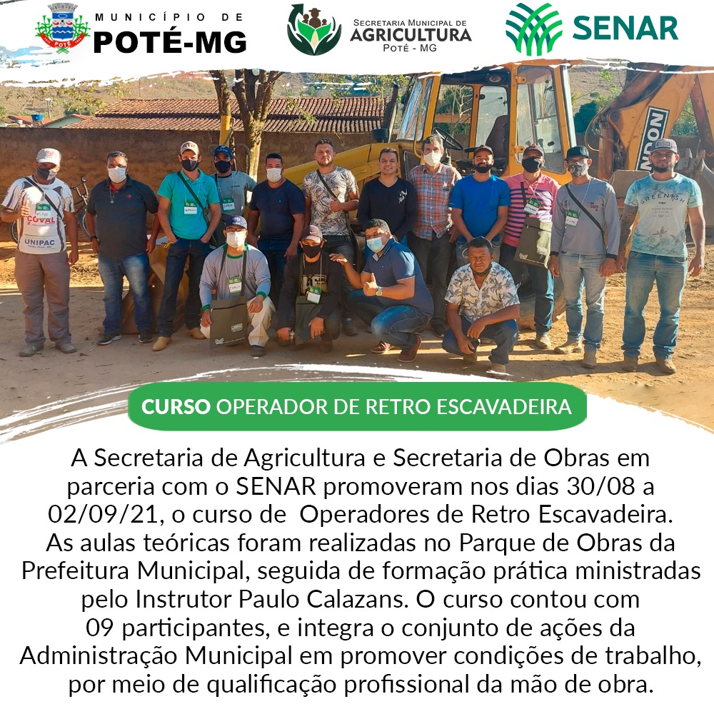 CURSO OPERADOR DE RETRO ESCAVADEIRA