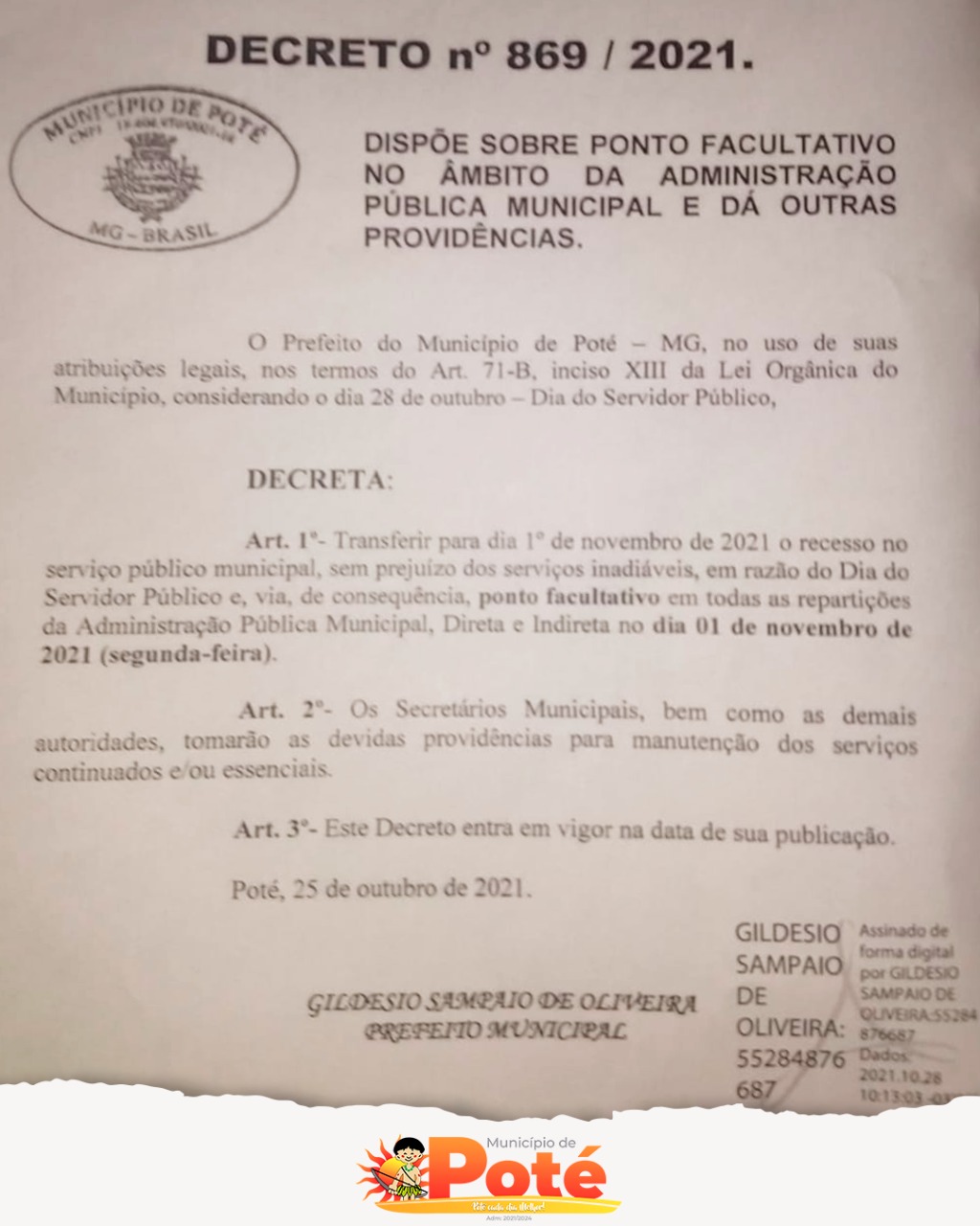 DECRETO N 869/2021