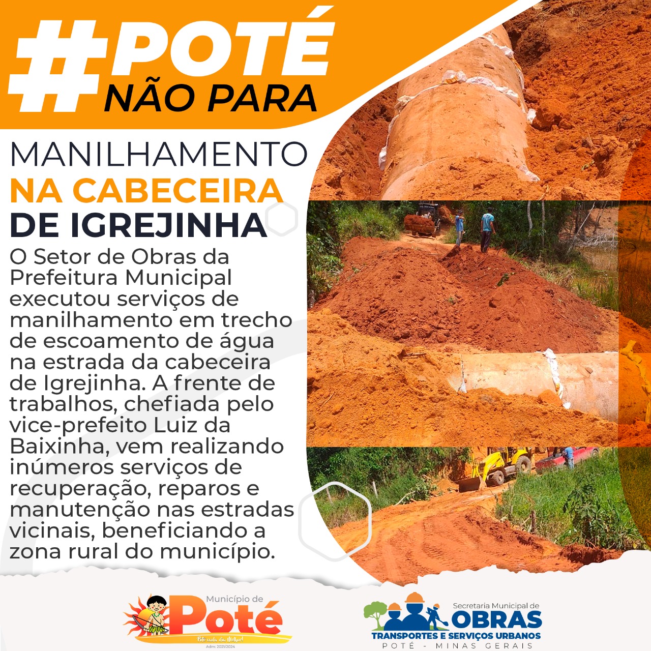 MANILHAMENTO NA CABECEIRA DE IGREJINHA