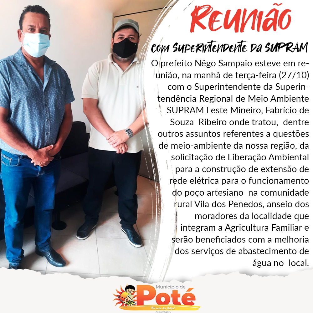 REUNIÃO COM SUPERINTENDENTE DA SUPRAM