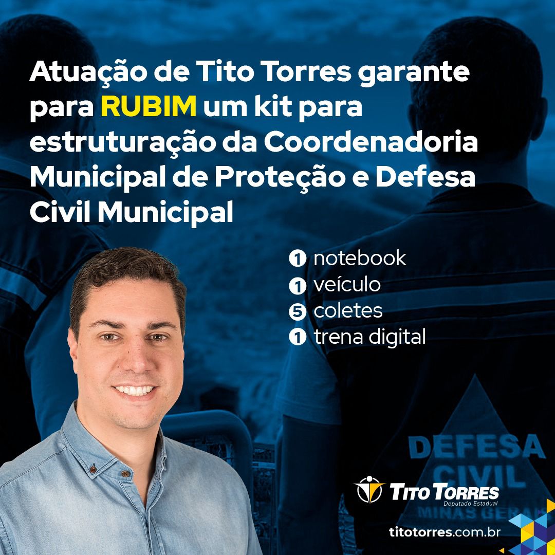 ATUAÇÃO DE TITO TORRES GARANTE PARA RUBIM UM KIT PAR...