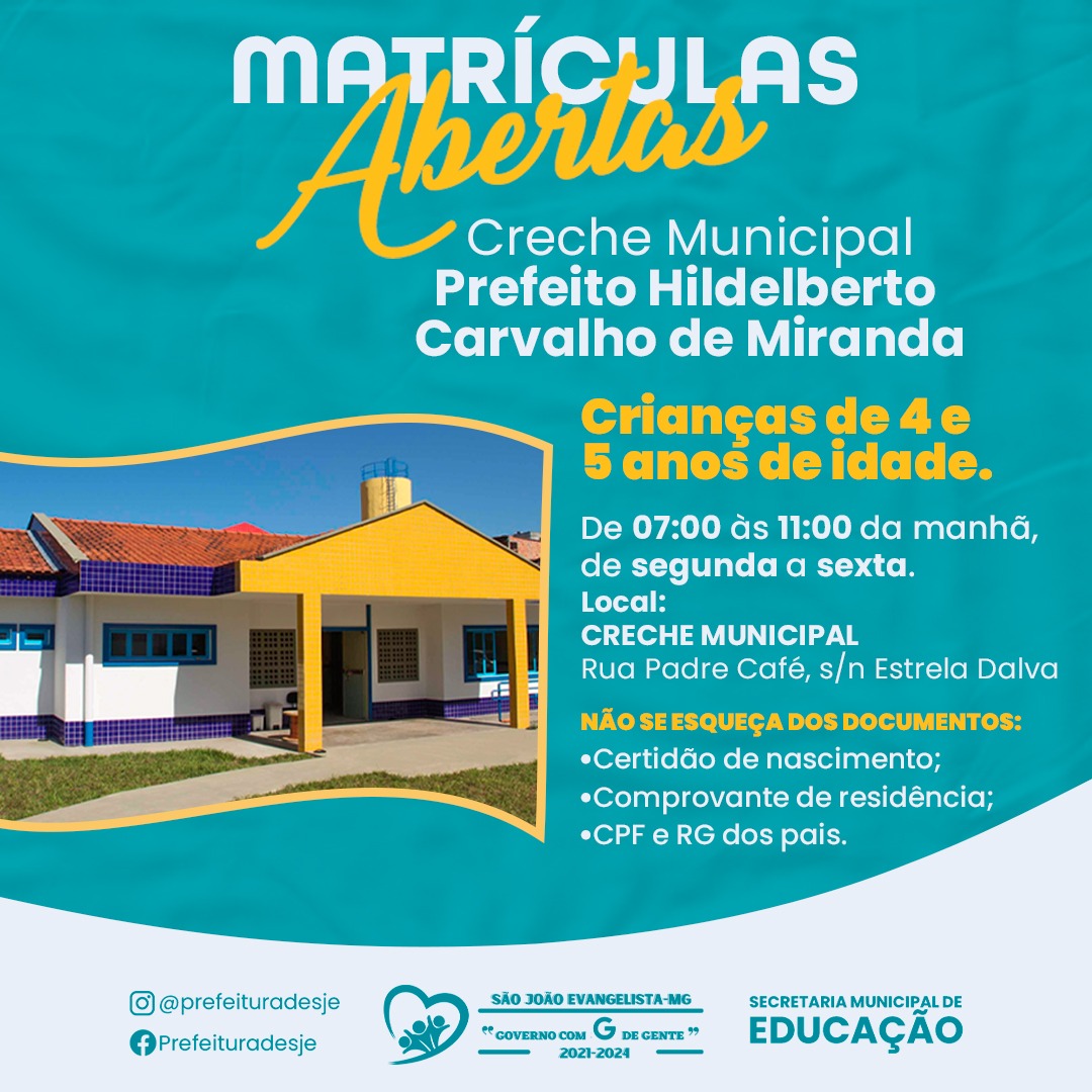 ATENÇÃO PAIS E RESPONSÁVEIS: A MATRÍCULA PARA A CREC...