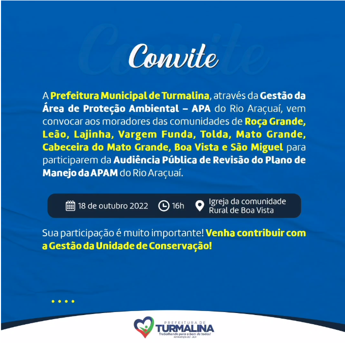 CONVITE PARA AUDIÊNCIA PÚBLICA DE REVISÃO DO PLANO D...