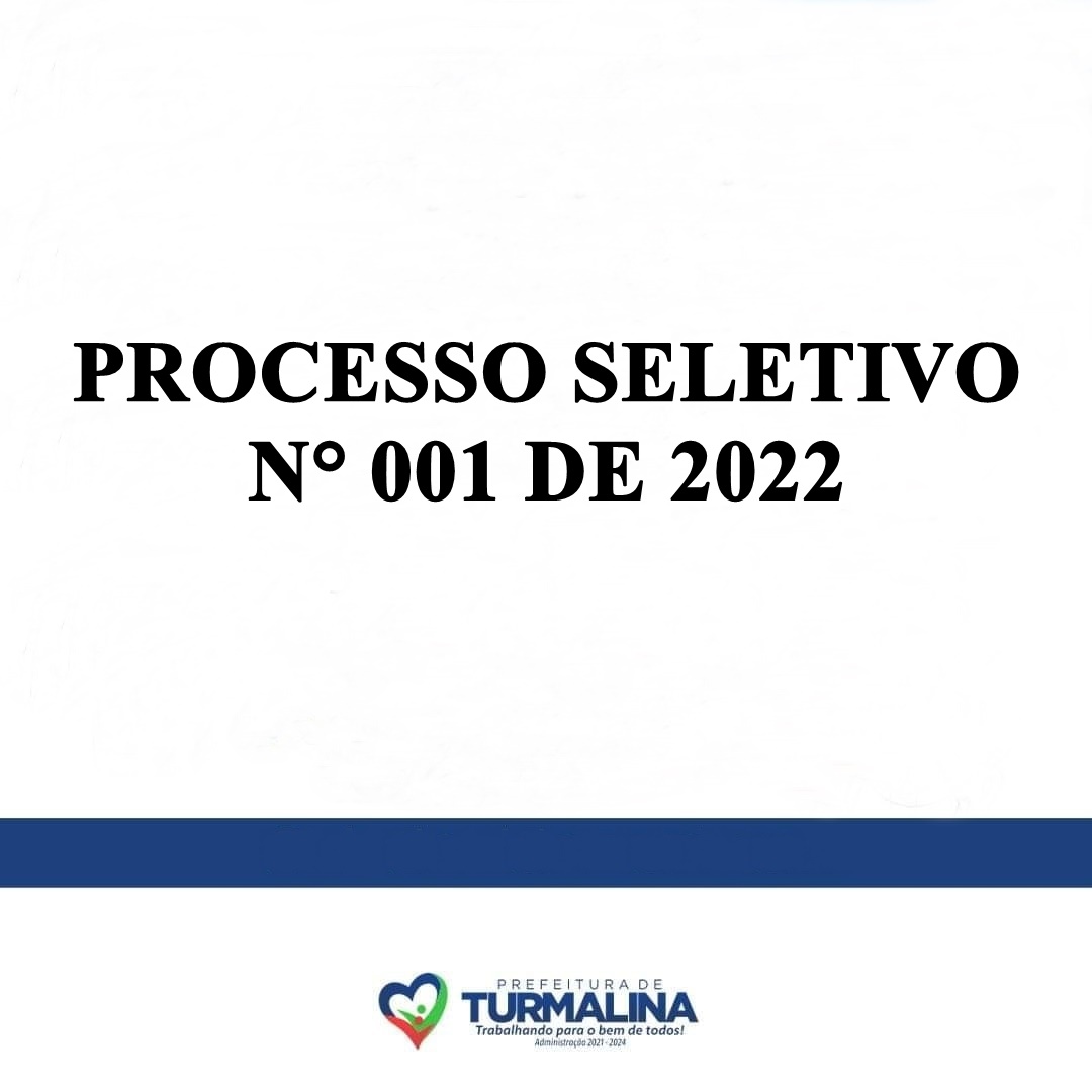 PROCESSO SELETIVO SIMPLIFICADO N°001 DE 2022