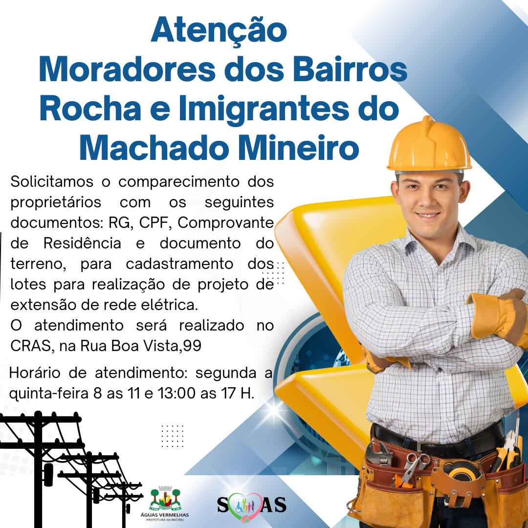 ATENÇÃO, MORADORES DOS BAIRROS ROCHA E IMIGRANTES DO...