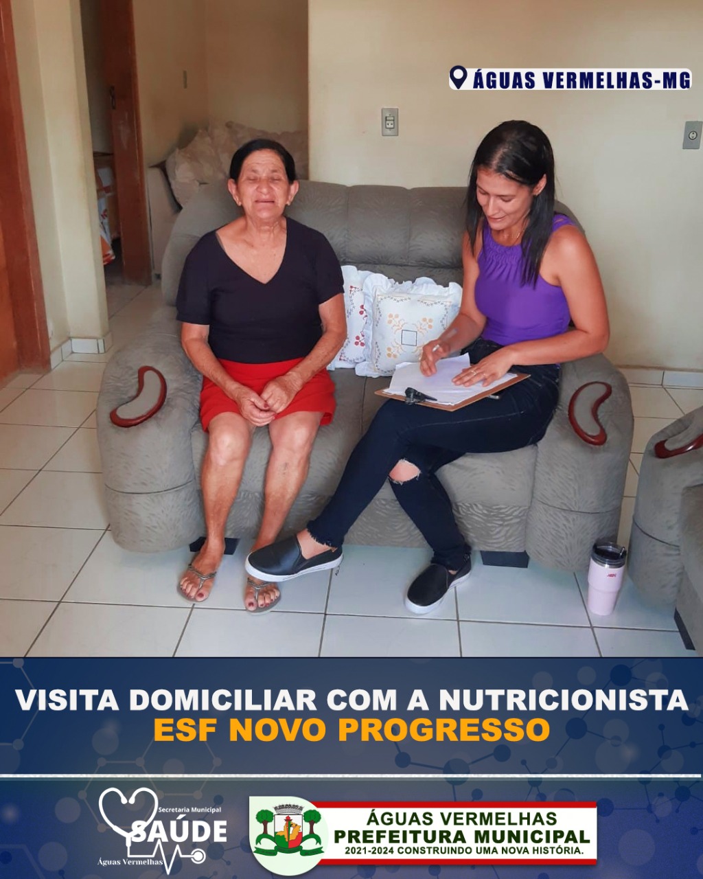VISITA DOMICILIAR COM A NUTRICIONISTA ESF NOVO PROGR...