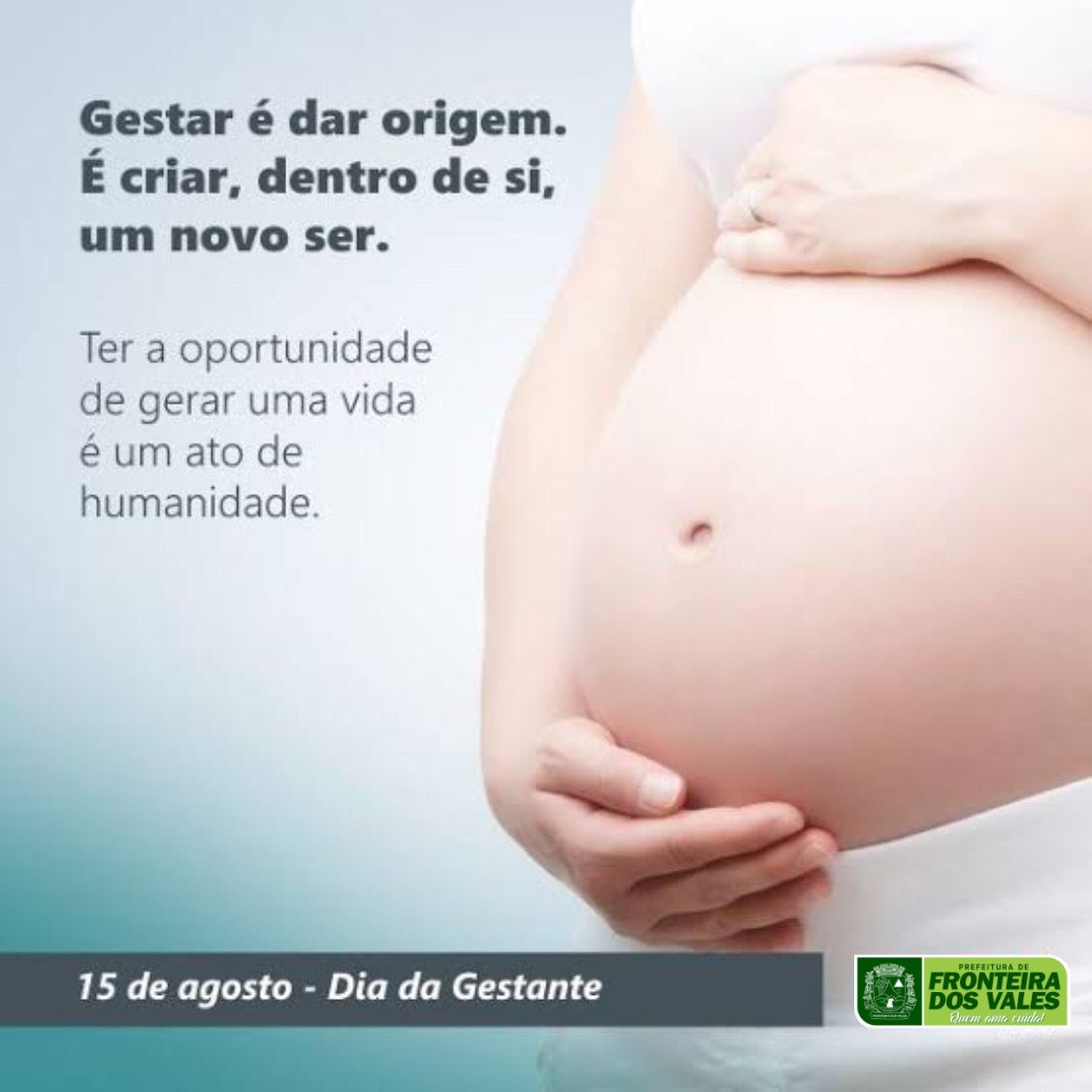 DIA 15 DE AGOSTO É CELEBRADO O DIA DA GESTANTE