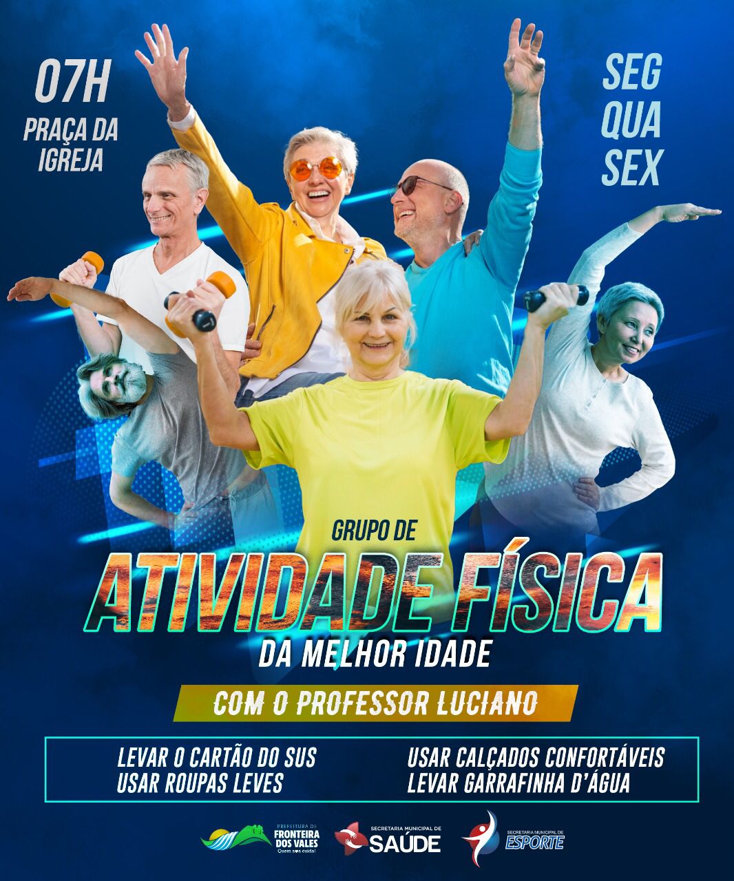 GRUPO DE ATIVIDADE FÍSICA DA MELHOR IDADE COM O PROF...