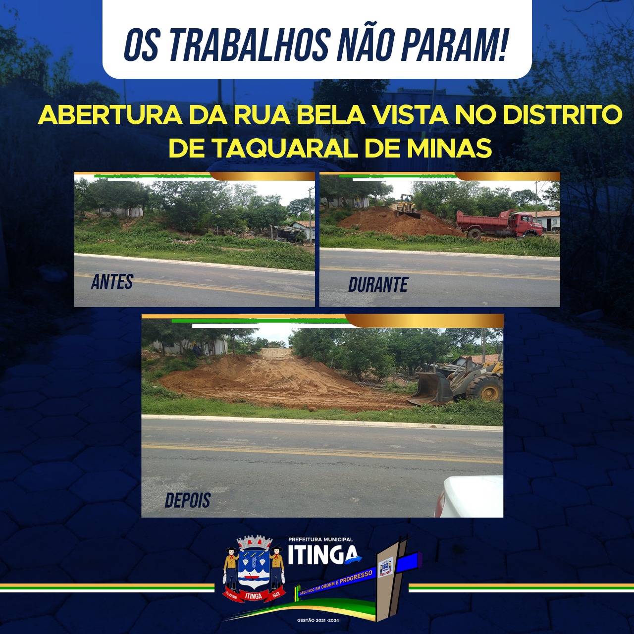 ABERTURA DA RUA BELA VISTA NO DISTRITO DE TAQUARAL D...