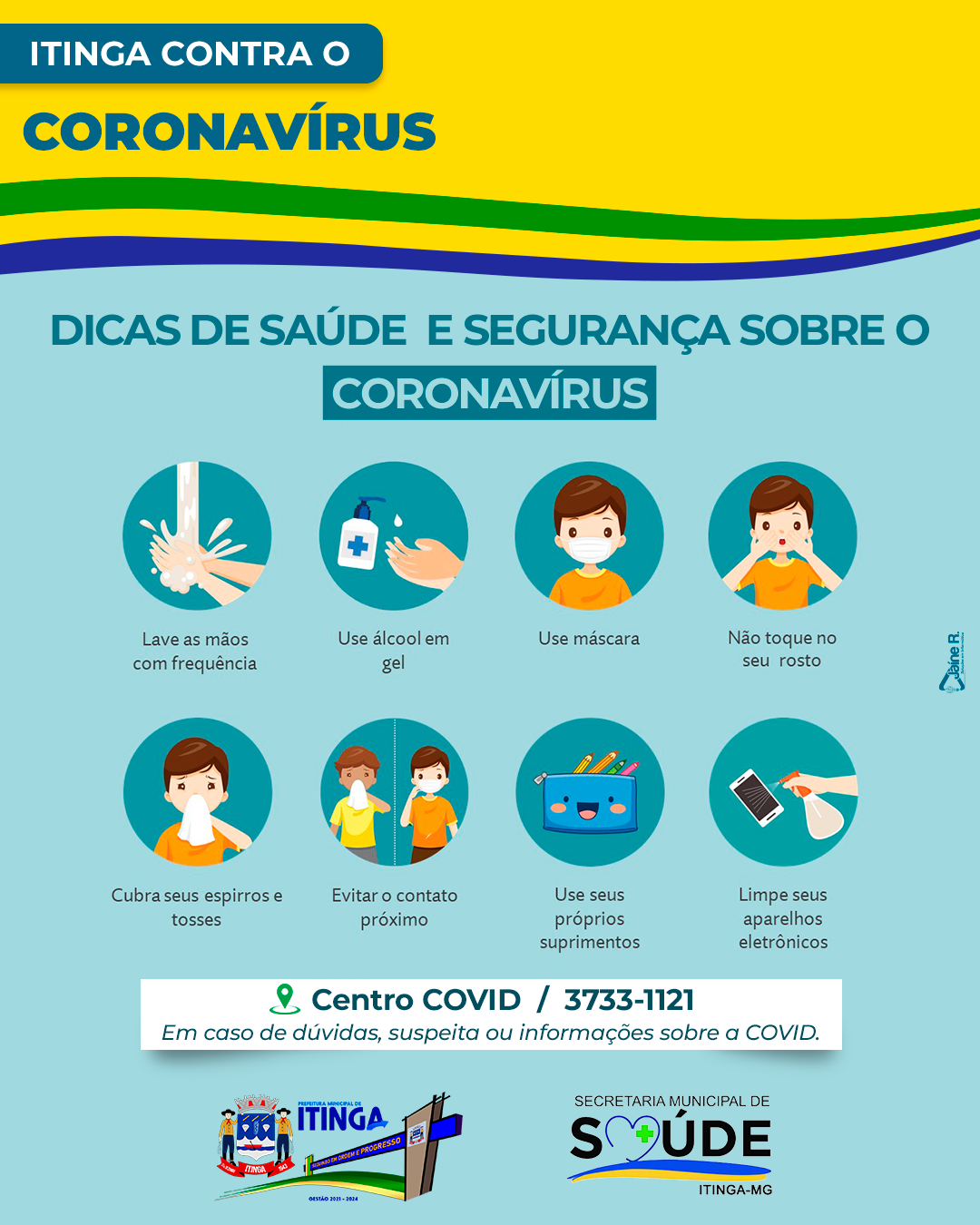 DICAS DE SAÚDE E SERGURANÇA SOBRE O CORONAVÍRUS