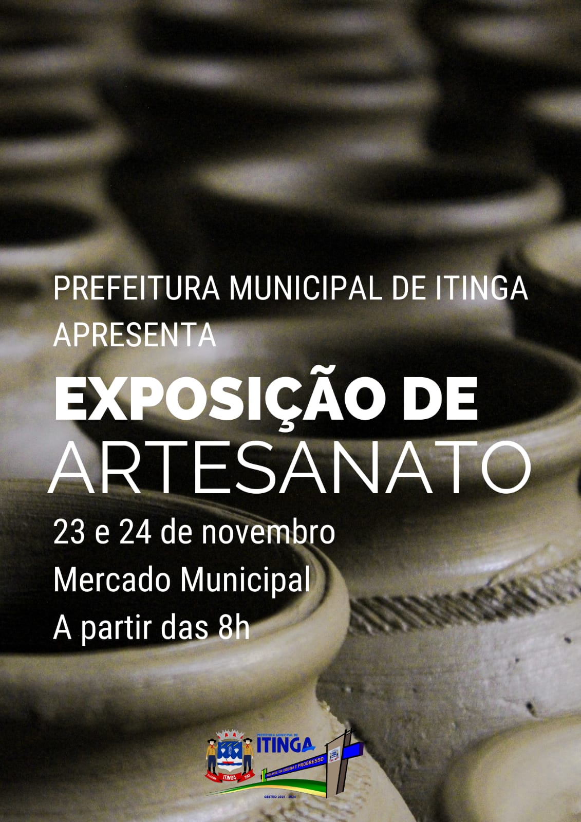 EXPOSIÇÃO DE ARTESANATO DIA 23 E 24 DE NOVEMBRO DE 2021