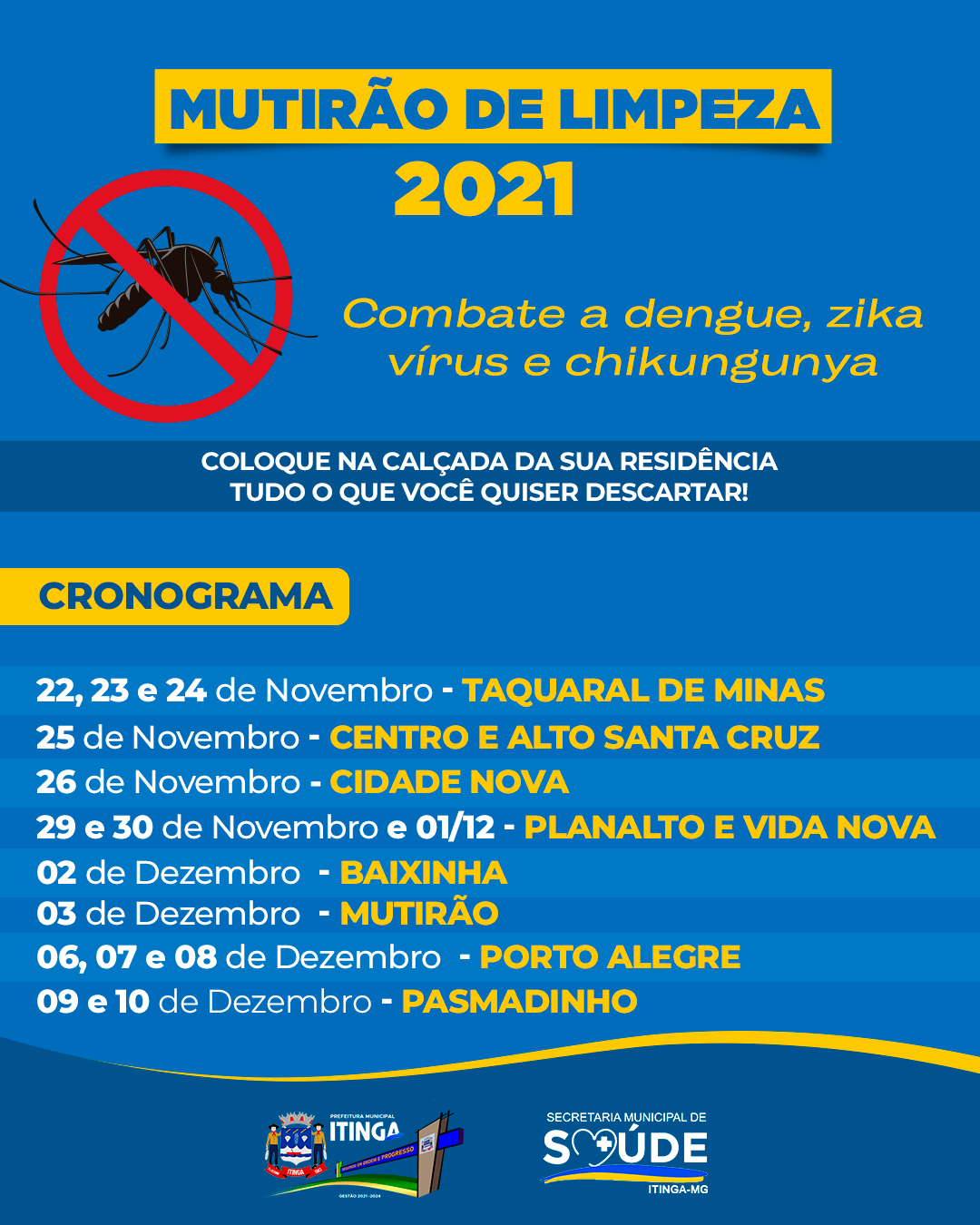 PREFEITURA DIVULGA CRONOGRAMA DO MUTIRÃO DE LIMPEZA ...