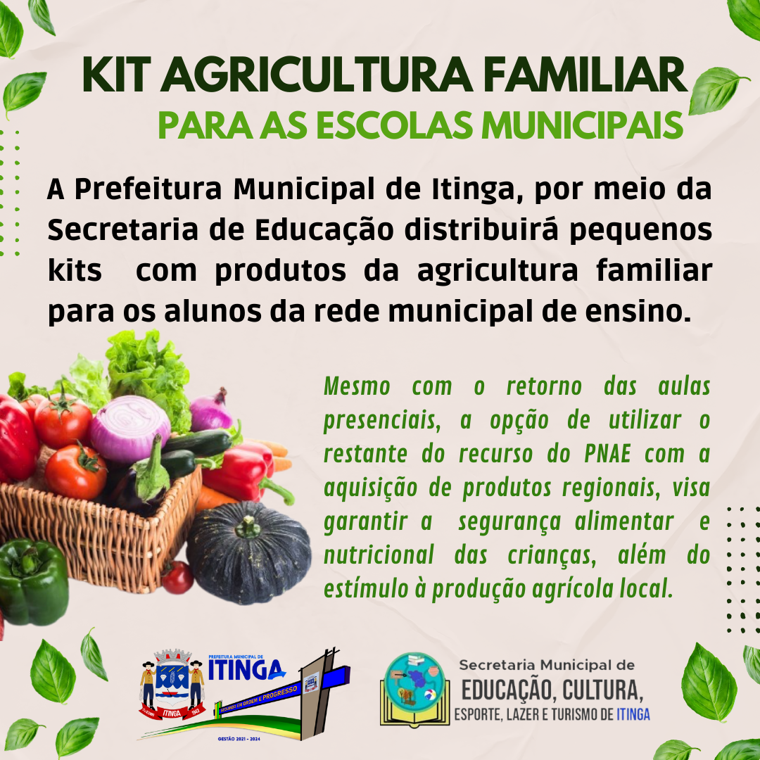 PREFEITURA ENTREGA KIT AGRICULTURA FAMILIAR À ALUNOS...
