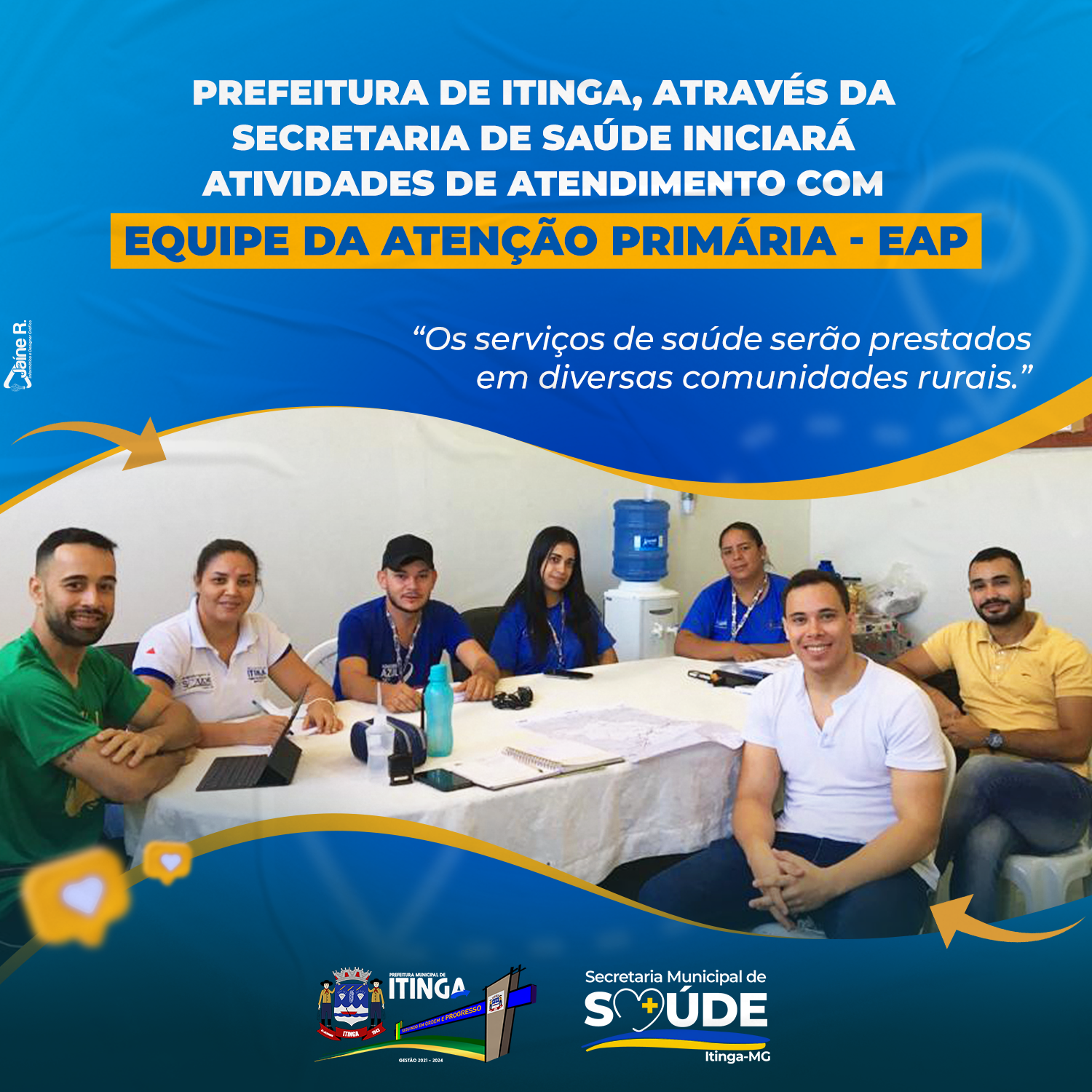 PREFEITURA INICIARÁ ATENDIMENTOS DE SAÚDE COM A EAP