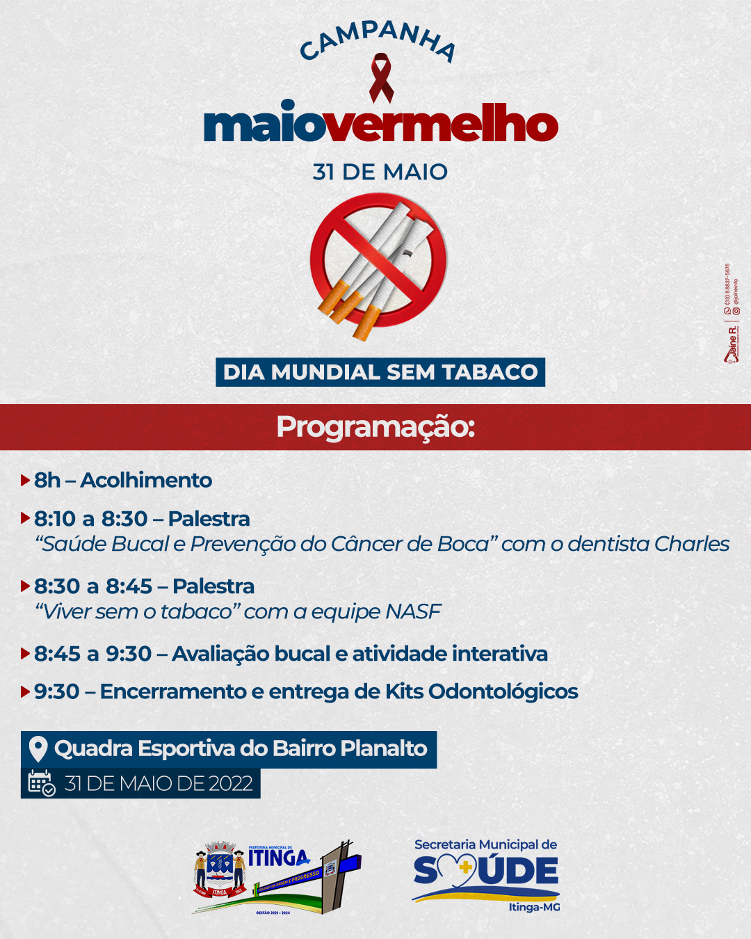 PREFEITURA PROMOVERÁ ATIVIDADE ALUSIVA AO DIA MUNDIA...