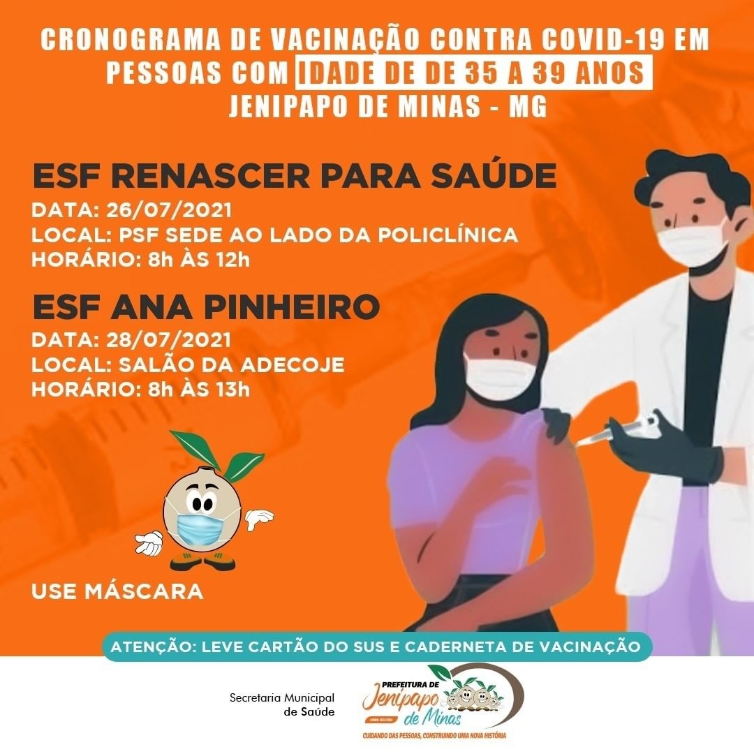 CRONOGRAMA DE VACINAÇÃO CONTRA COVID-19 EM PESSOAS C...