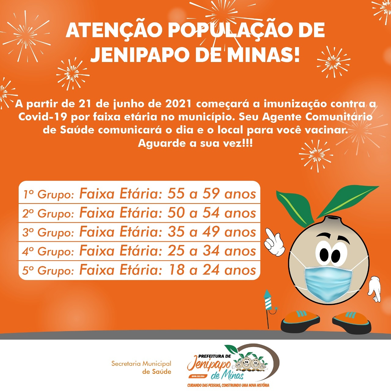 IMUNIZAÇÃO CONTRA A COVID-19 INICIARÁ EM 21 DE JUNHO...