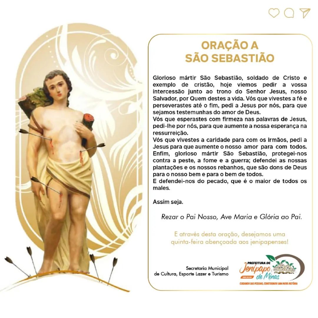 ORAÇÃO A SÃO SEBASTIÃO