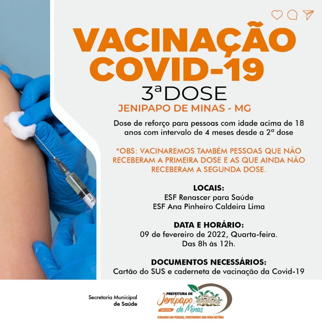 VACINAÇÃO COVID 19 3ªDOSE - 09/02/2022