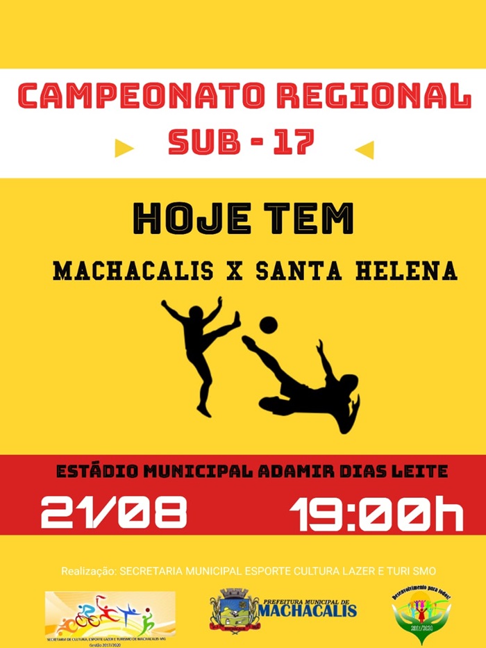 MACHACALIS ENFRENTA SANTA HELENA PELO CAMPEONATO REGIONAL SUB-17 MACHACALIS ENFRENTA SANTA HELENA PELO CAMPEONATO REGIONAL SUB-17